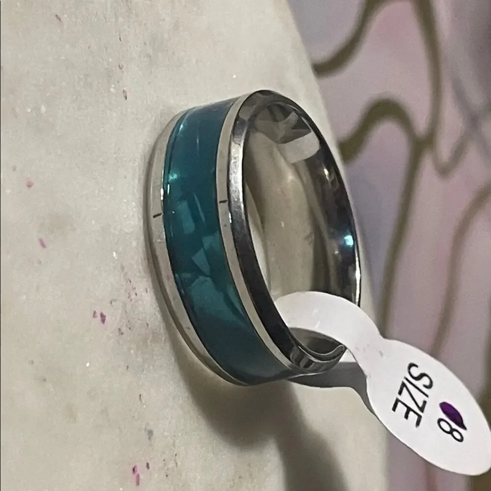 Men’s wedding band style ring stainless steel size 8